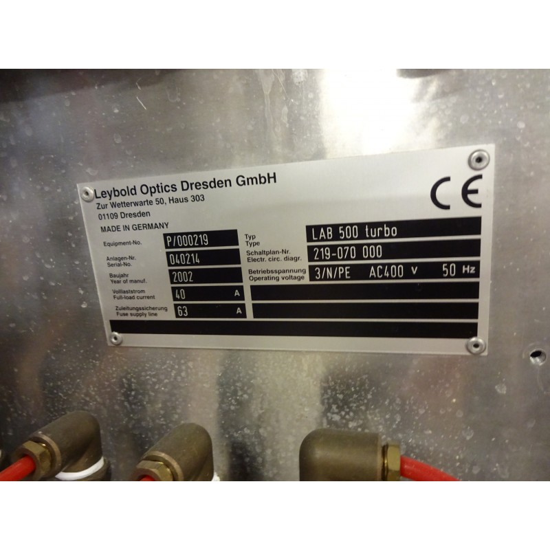 Used Leybold lab 500 turbo