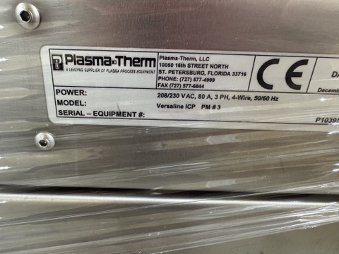 Used Plasmatherm Versaline
