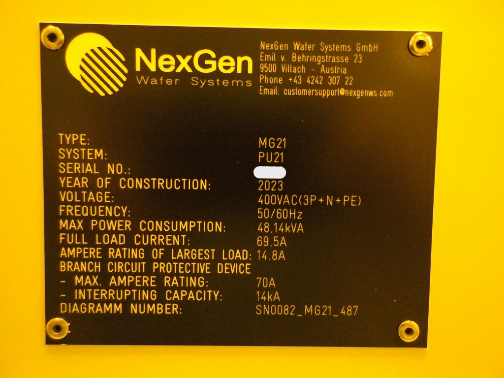 Used 2023 NexGen Wafer Systems MG21