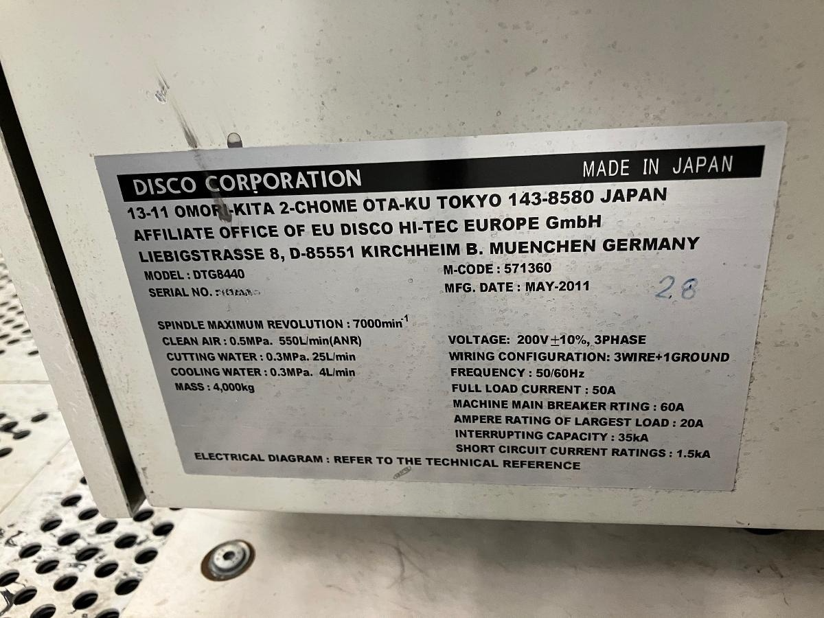 Used 2011 Disco DTG8440 Taiko Grinder