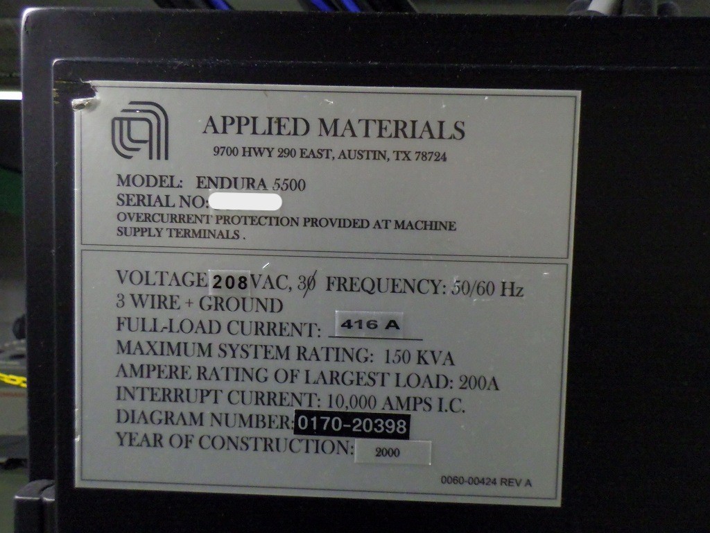 Used 2000 AMAT ENDURA 5500