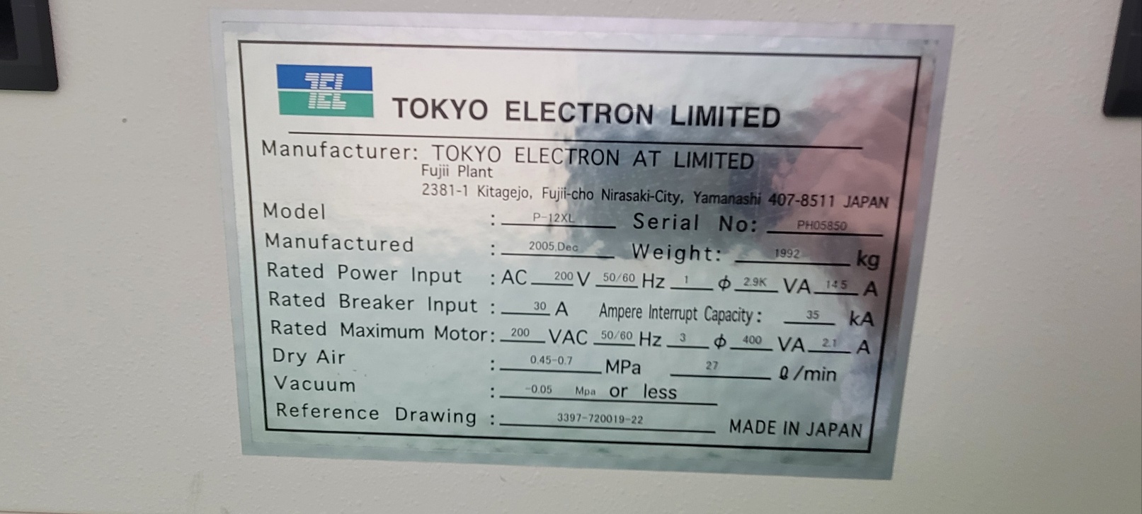 Used 2006 TEL P-12XL