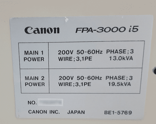 Used 1997 Canon FPA 3000 i5