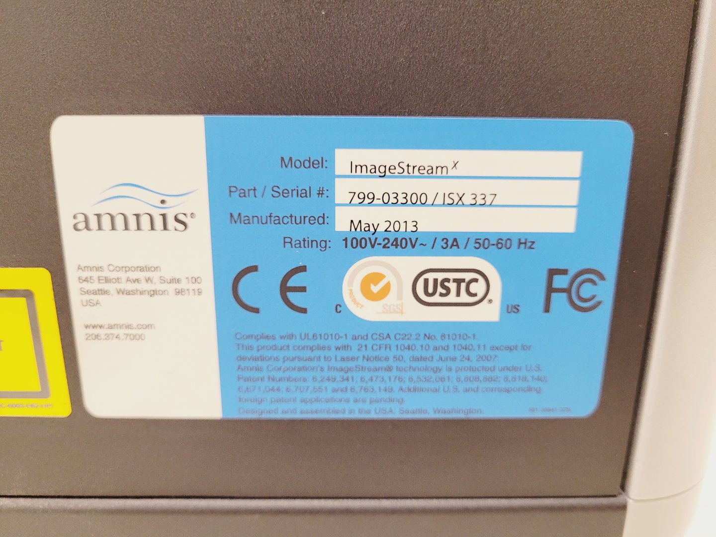 Used amnis Amnis ImageStream XMk II Imaging Cell Sorter / Counter Lab Luminex
