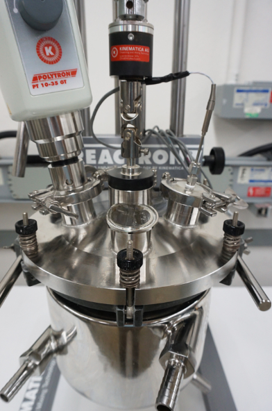 Used Kinematica Reactron RT 2 liter Benchtop Reactor with stainless pressure vessel