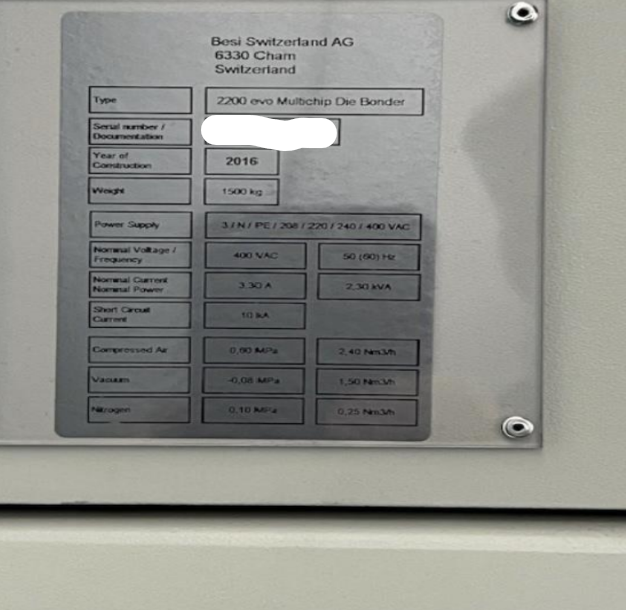 Used 2016 Datacon 2200 EVO