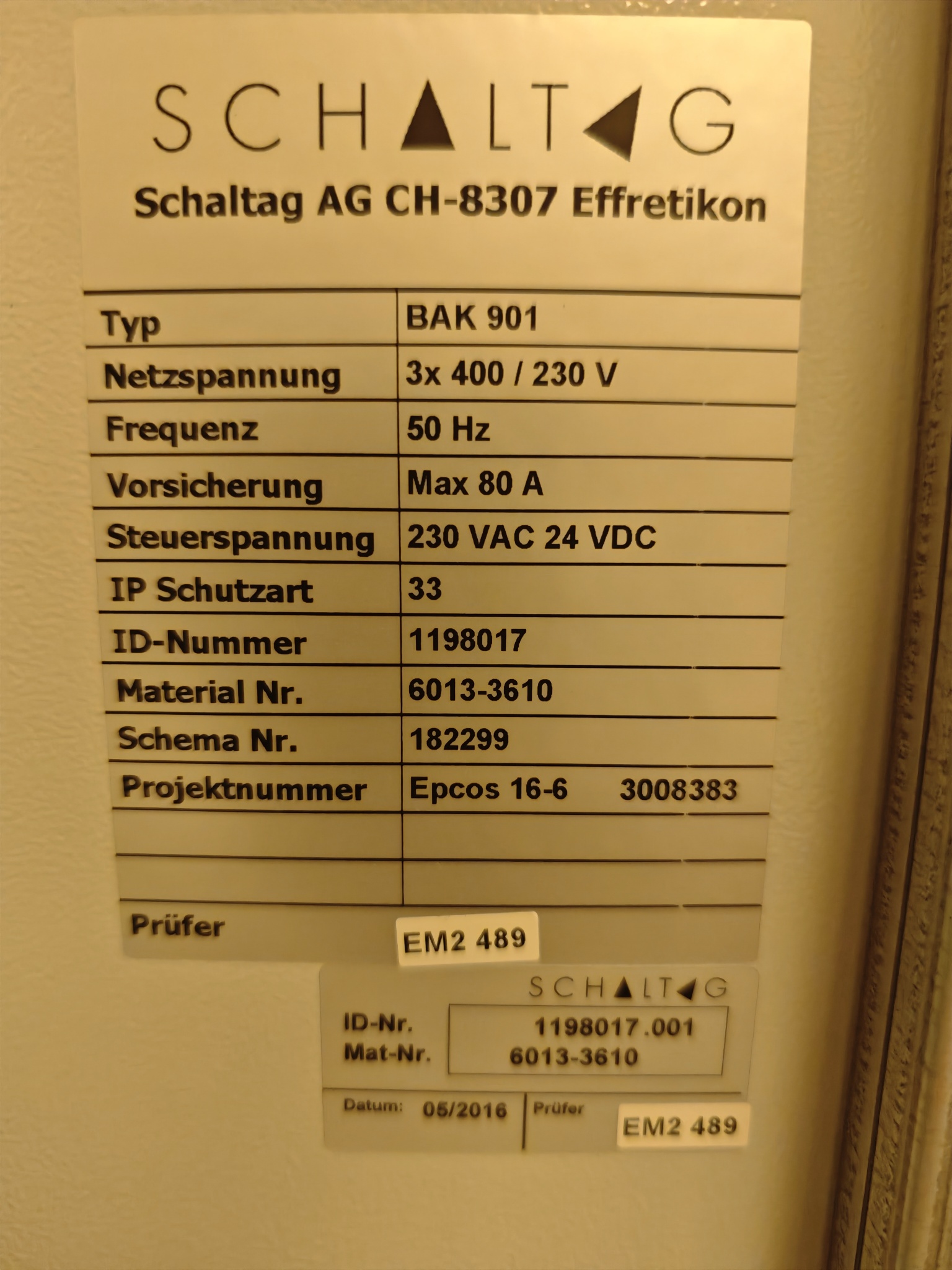 Used 2016 Evatec BAK 901 HP