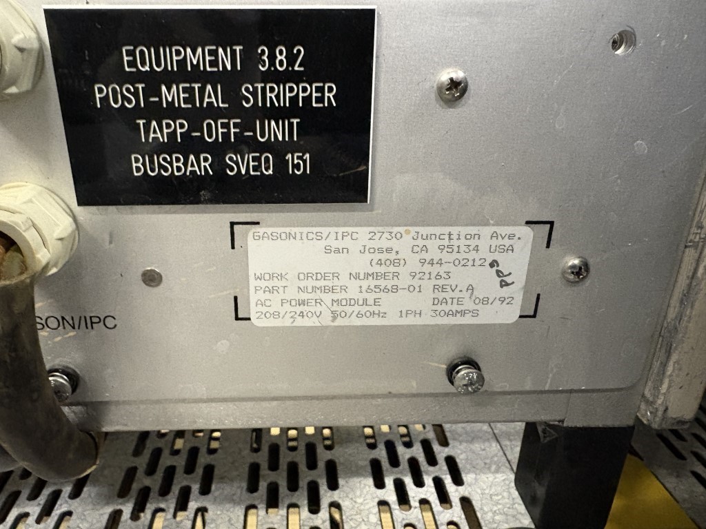 Used 1992 Gasonics L3300 - 150mm Asher