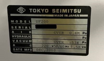Used 2001 Accretech UF200A