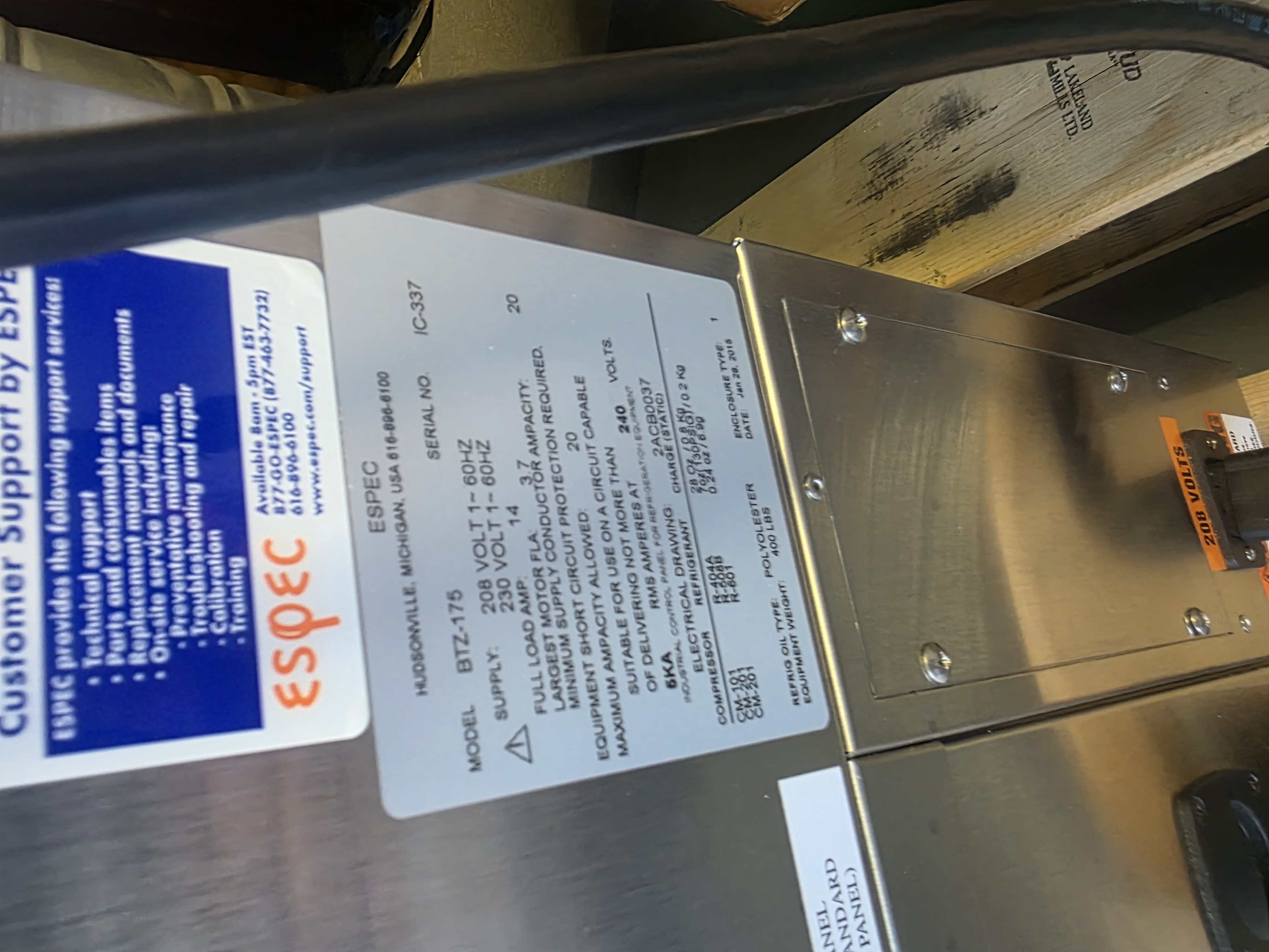Used 2015 ESPEC BTZ-175