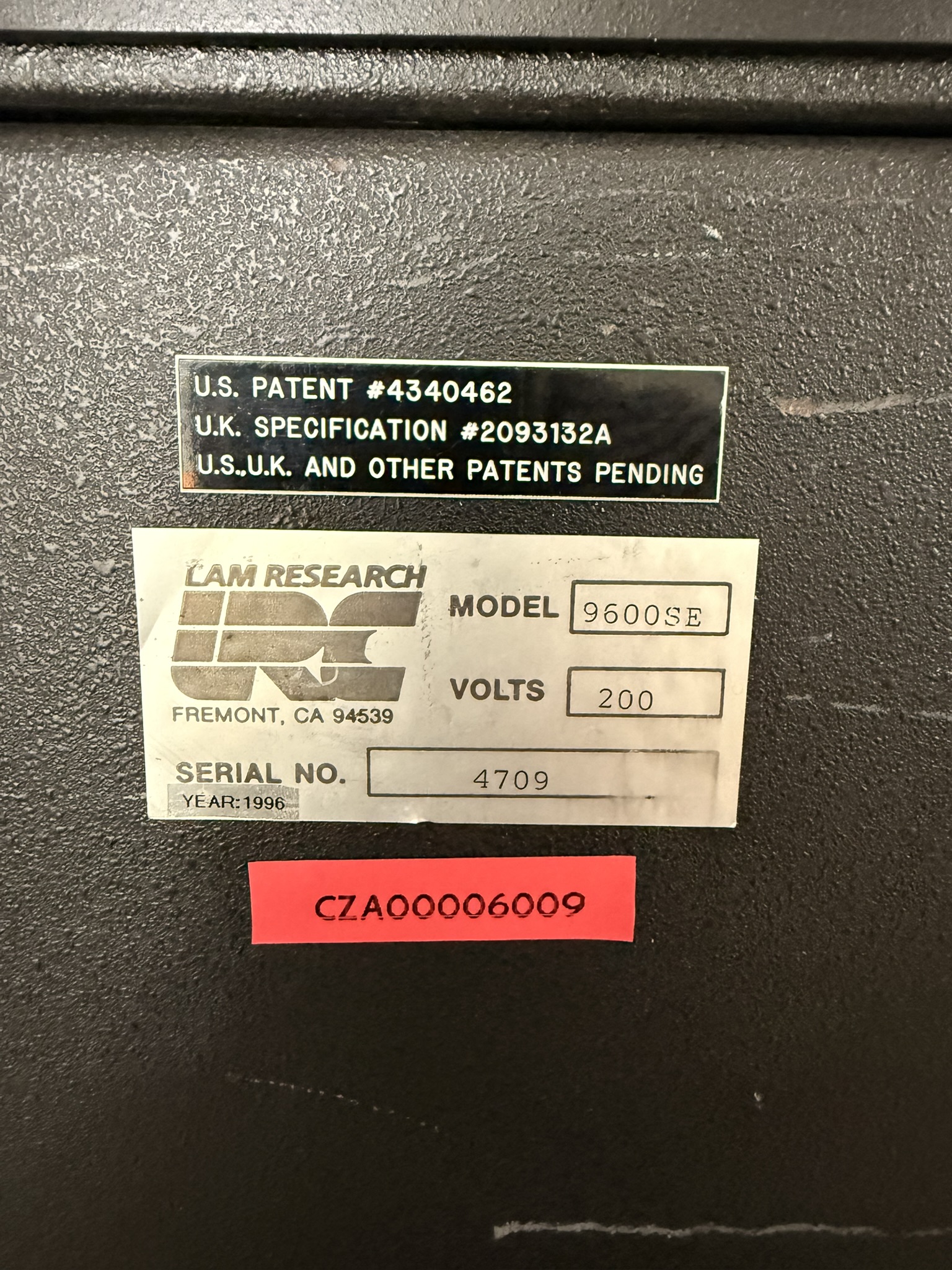 Refurbished LAM TCP 9600SE