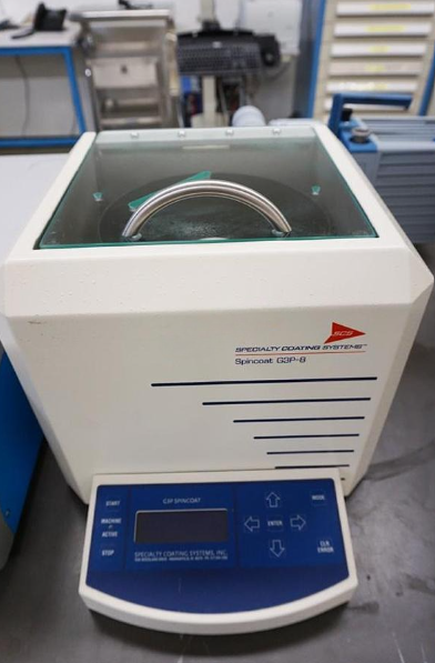 Used 2010 Specialty Coating Systems Spincoat G3P-8 Photoresist Coater with 8 Inch Diameter Bowl