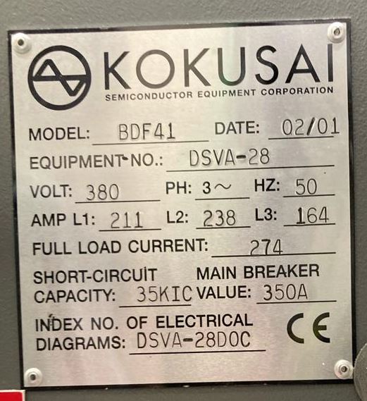 Used 2001 BTI OFEN22B BTI BDF- 41 Oxide