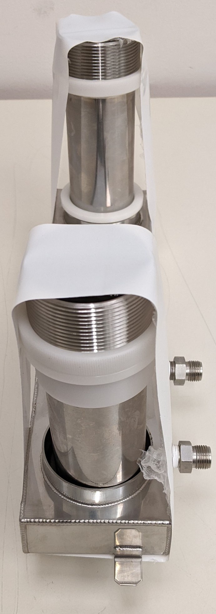 Used TEL Act 8 Part Dev 3-2 Dispense Line/Water Jacket H Nozzle Assembly, Dev 3-2 Exhaust/Drain Manifold - Module Area