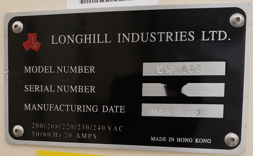 Used 2005 Longhill Industries LH-860