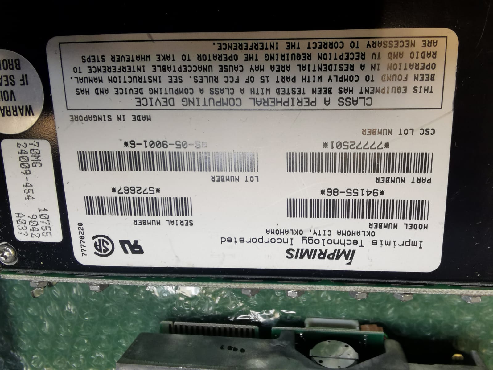 Used Eaton Nova 6200AV Implanter Hard Drive 286