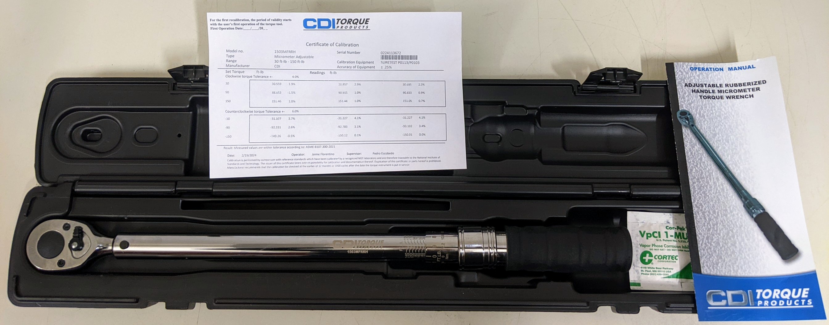Used Sel-Tek Ltd - Trebor - CDI Torque Pump Tool Kit - TREBOR, PUMPS25/50 & Ajustable Micrometer Torque Wrench