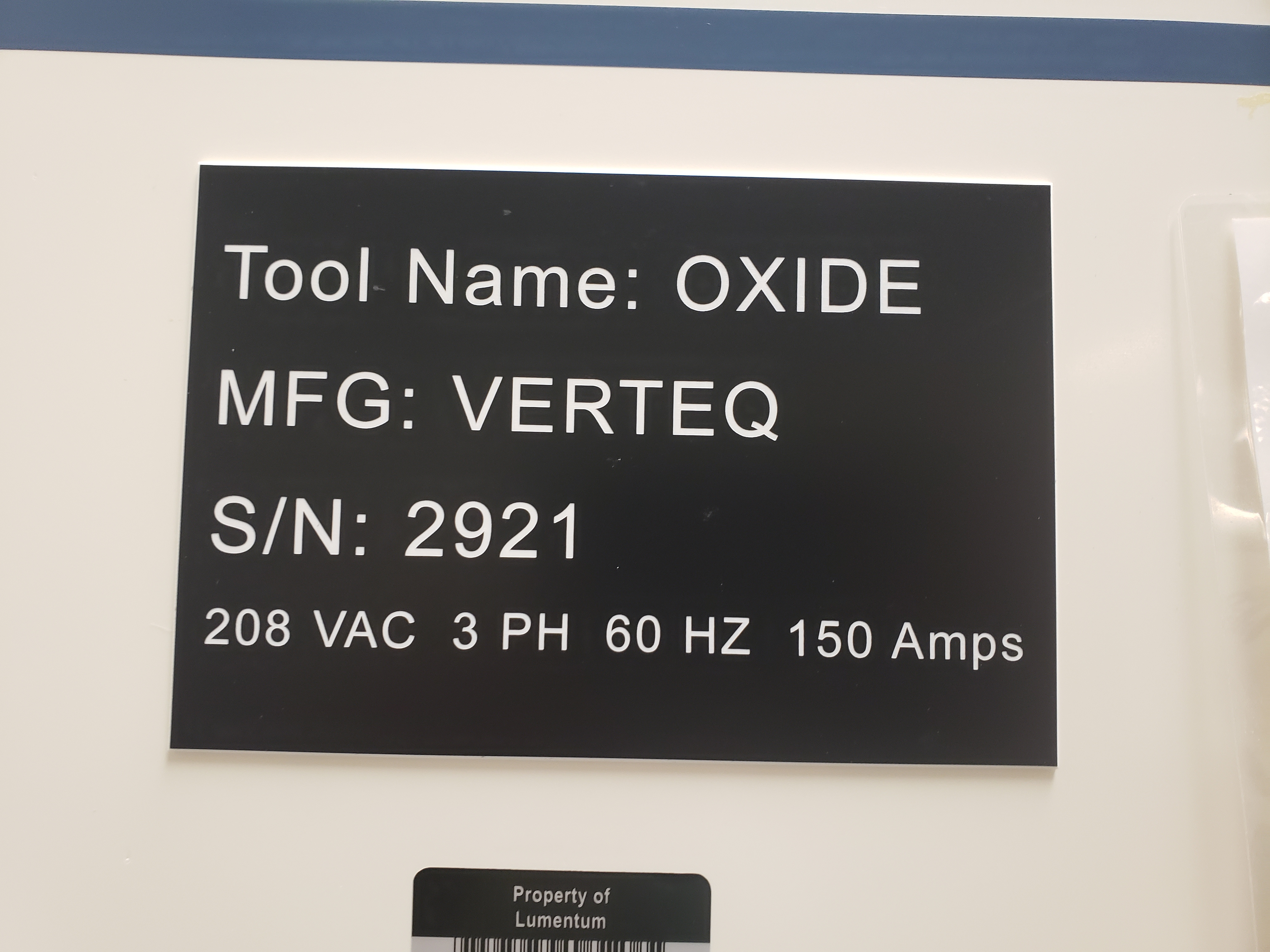 Used Verteq Oxide Wet Processing Station