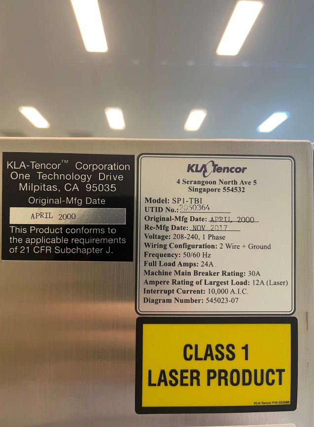 Used KLA- Tencor SP1-TBI