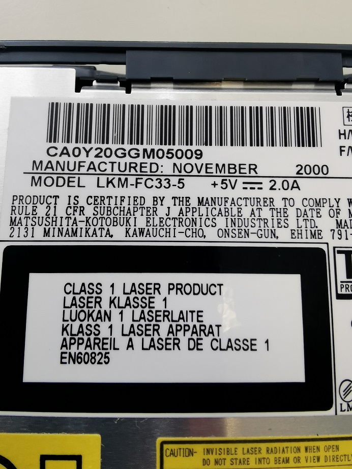 Used Panasonic LKM-FC33-5 SUPER DISK DRIVE