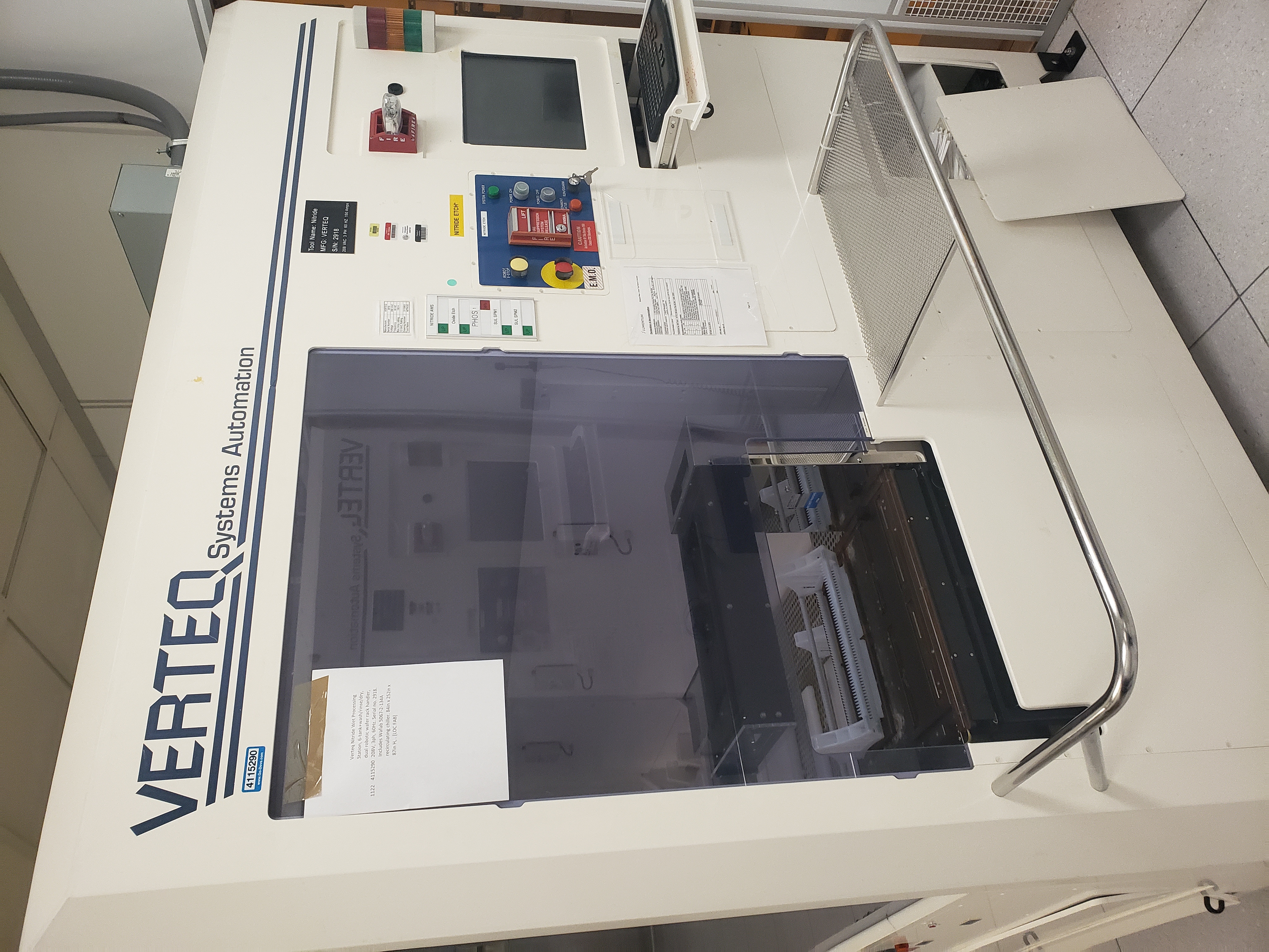 Used Verteq Nitride Wet Processing Station