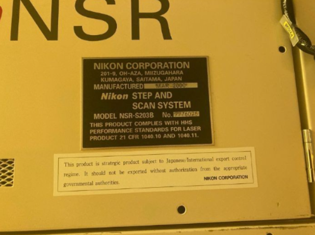 Used 2000 NIKON NSR S-203B Stepper