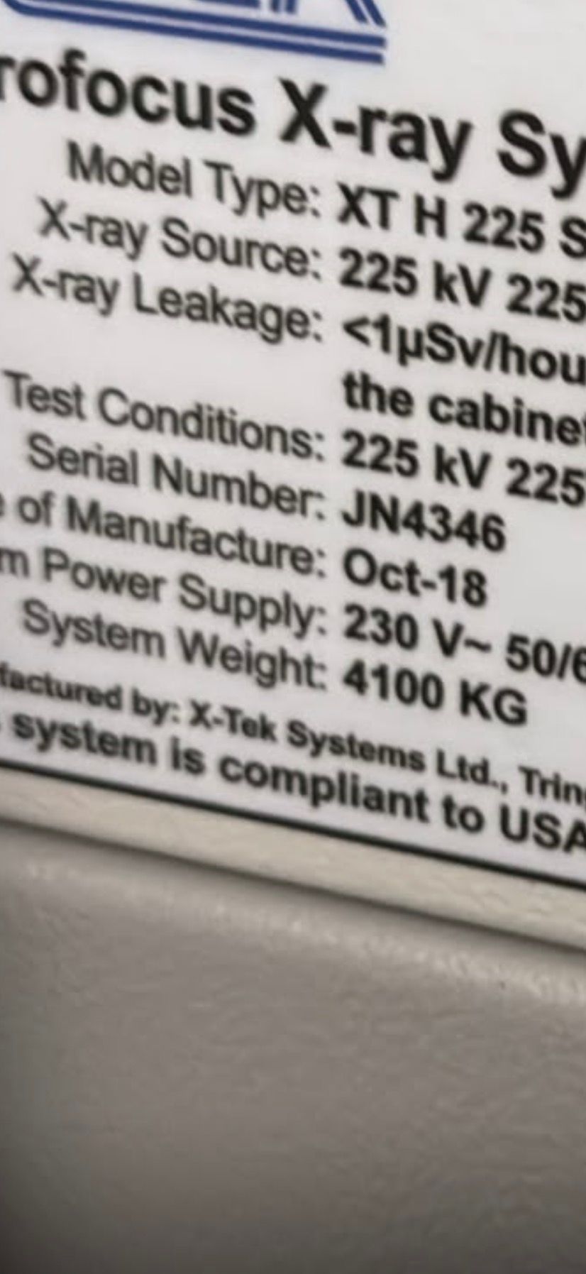 Used 2018 NIKON X-TEK XT H 225 ST 2x