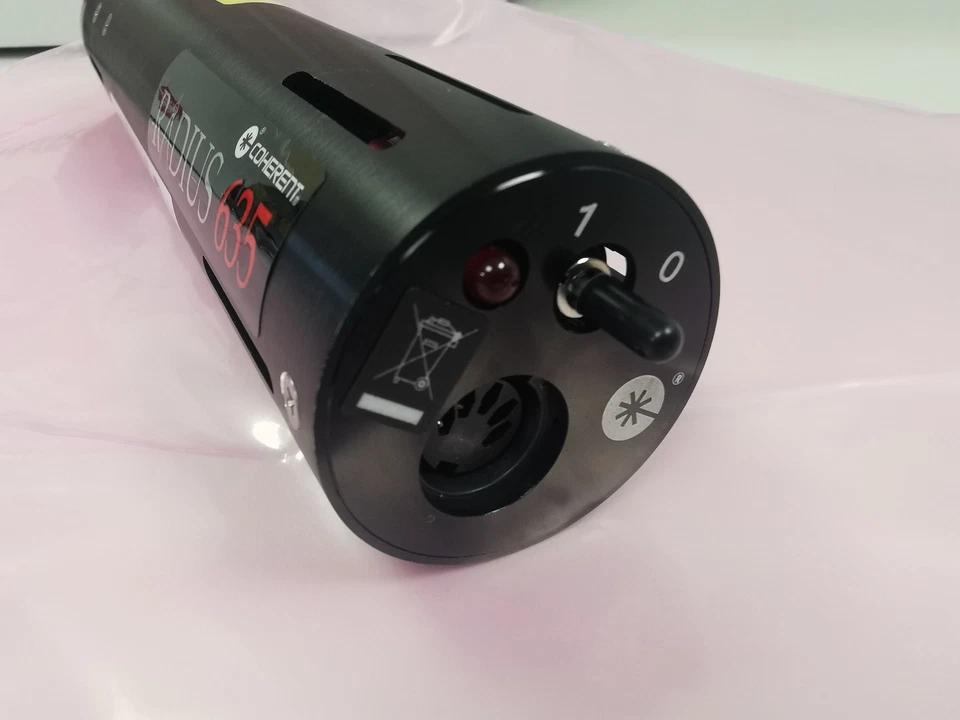 Used Coherent Radius 635 Continuous Wave (CW) Diode Laser 638nm 25mW + Power Supply