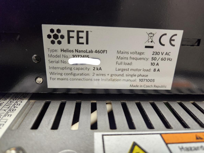 Refurbished FEI Helios Nanolab 460F1
