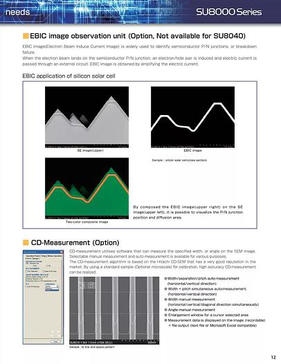 Used HITACHI SU8040 Scanning Electron Microscope