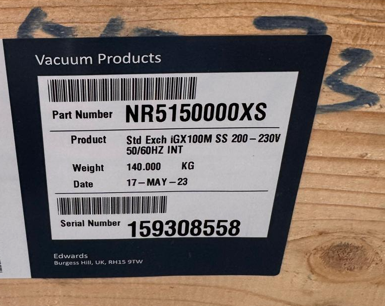 Refurbished Edwards IGX100M Vacuum Pump