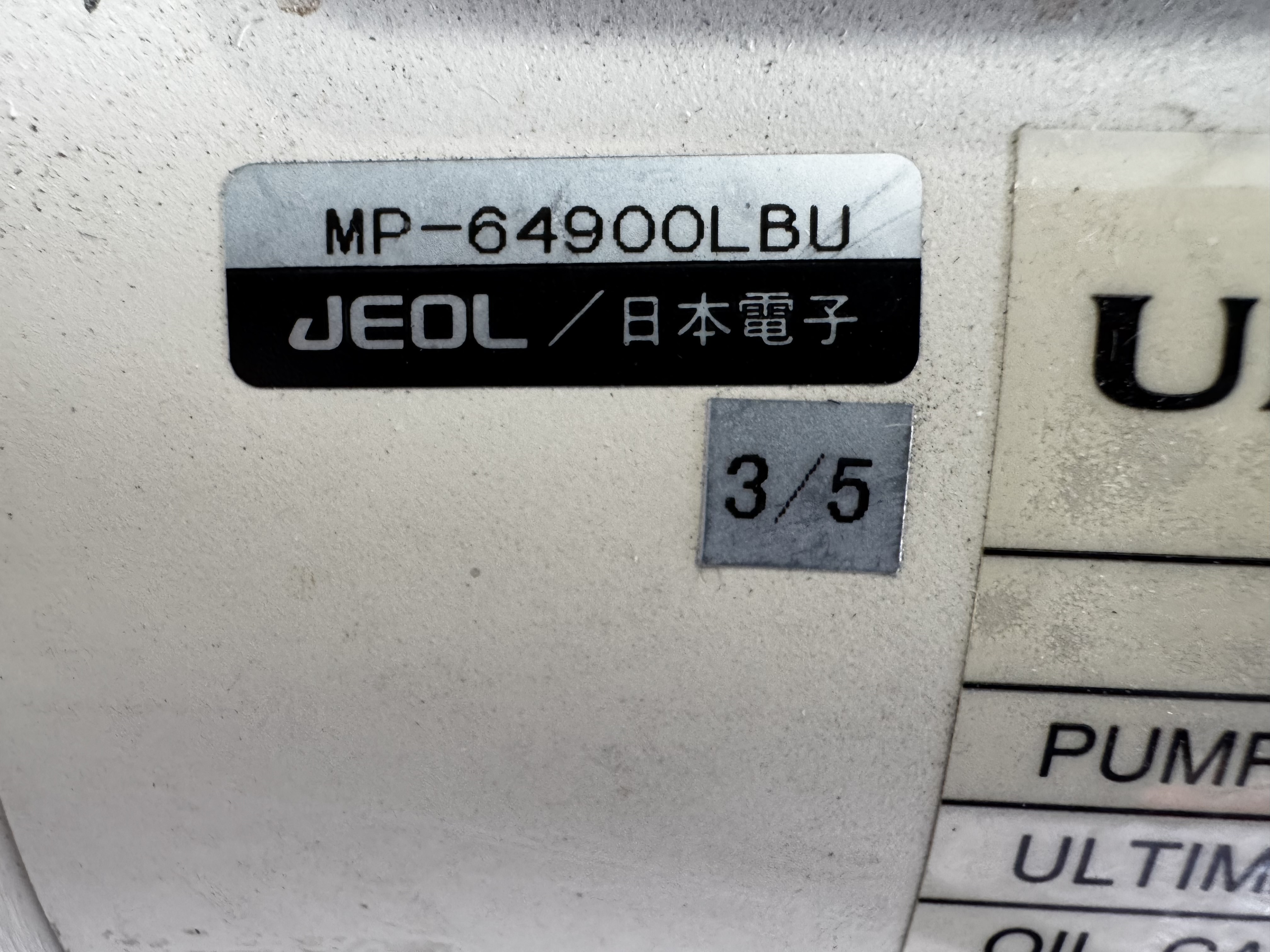 Used 2009 Jeol -6490LV SEM