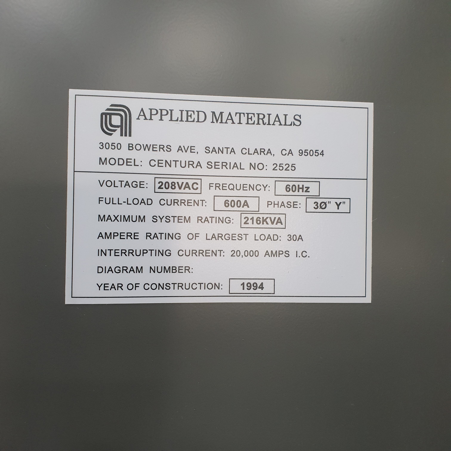 Refurbished 1994 AMAT Centura 1 P2 fully refurbished 3-chamber EMXP oxide