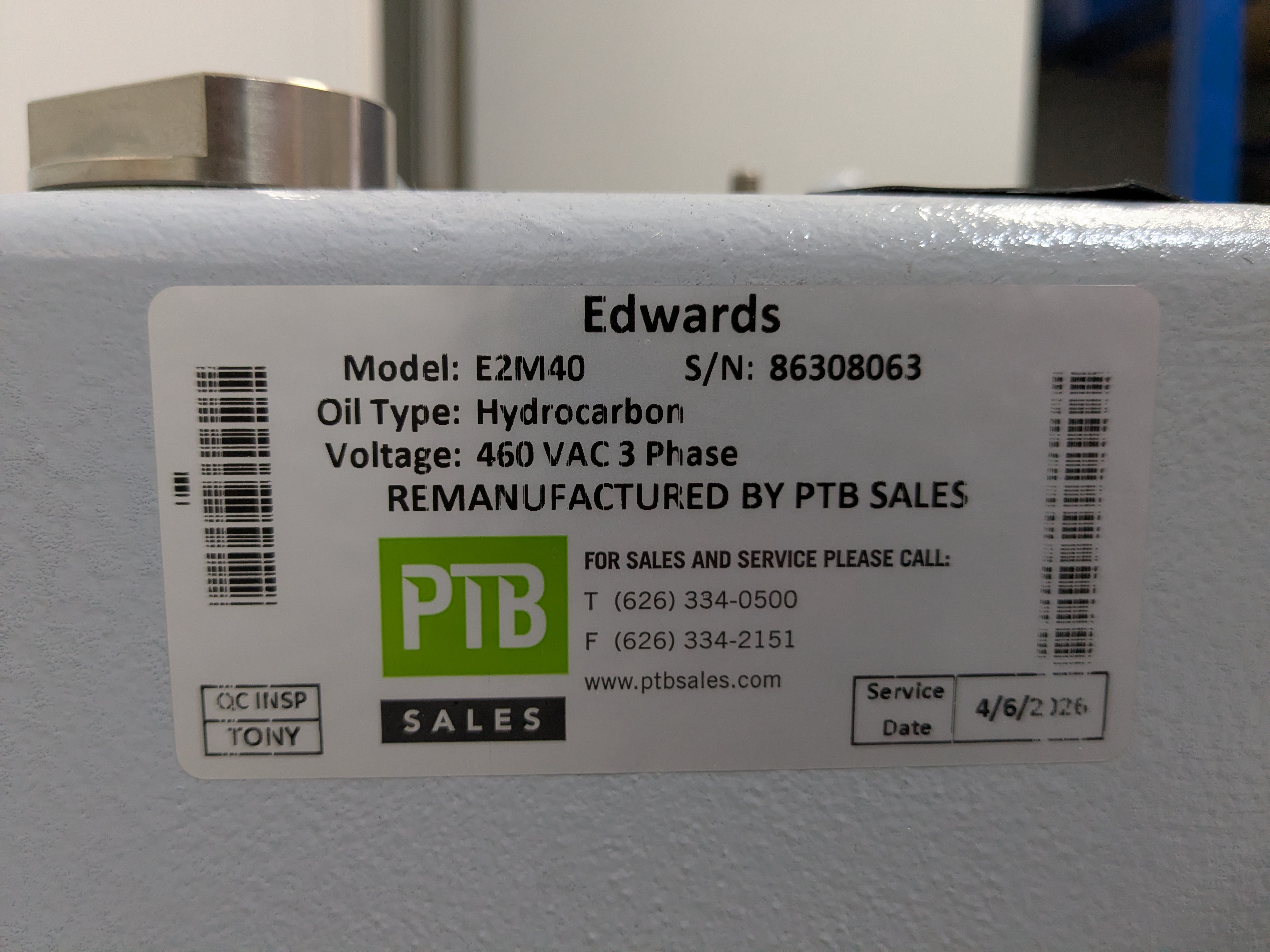 Used EDWARDS E2M40 Rotary Vane Pump Refurbished