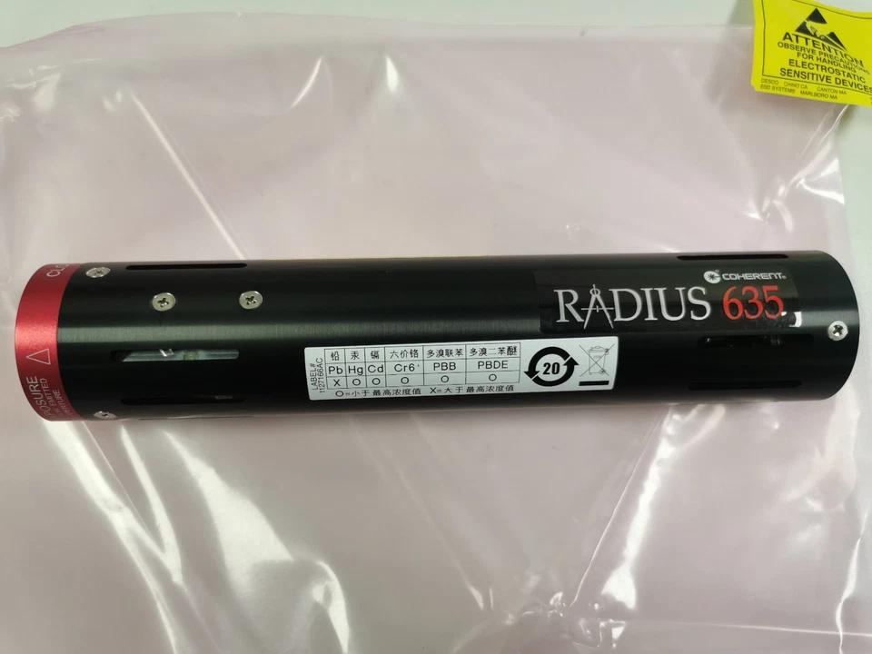 Used Coherent Radius 635 Continuous Wave (CW) Diode Laser 638nm 25mW + Power Supply