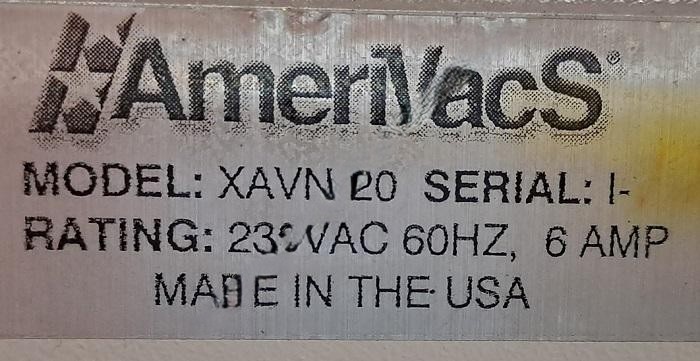 Used Amerivacs XAVN-20