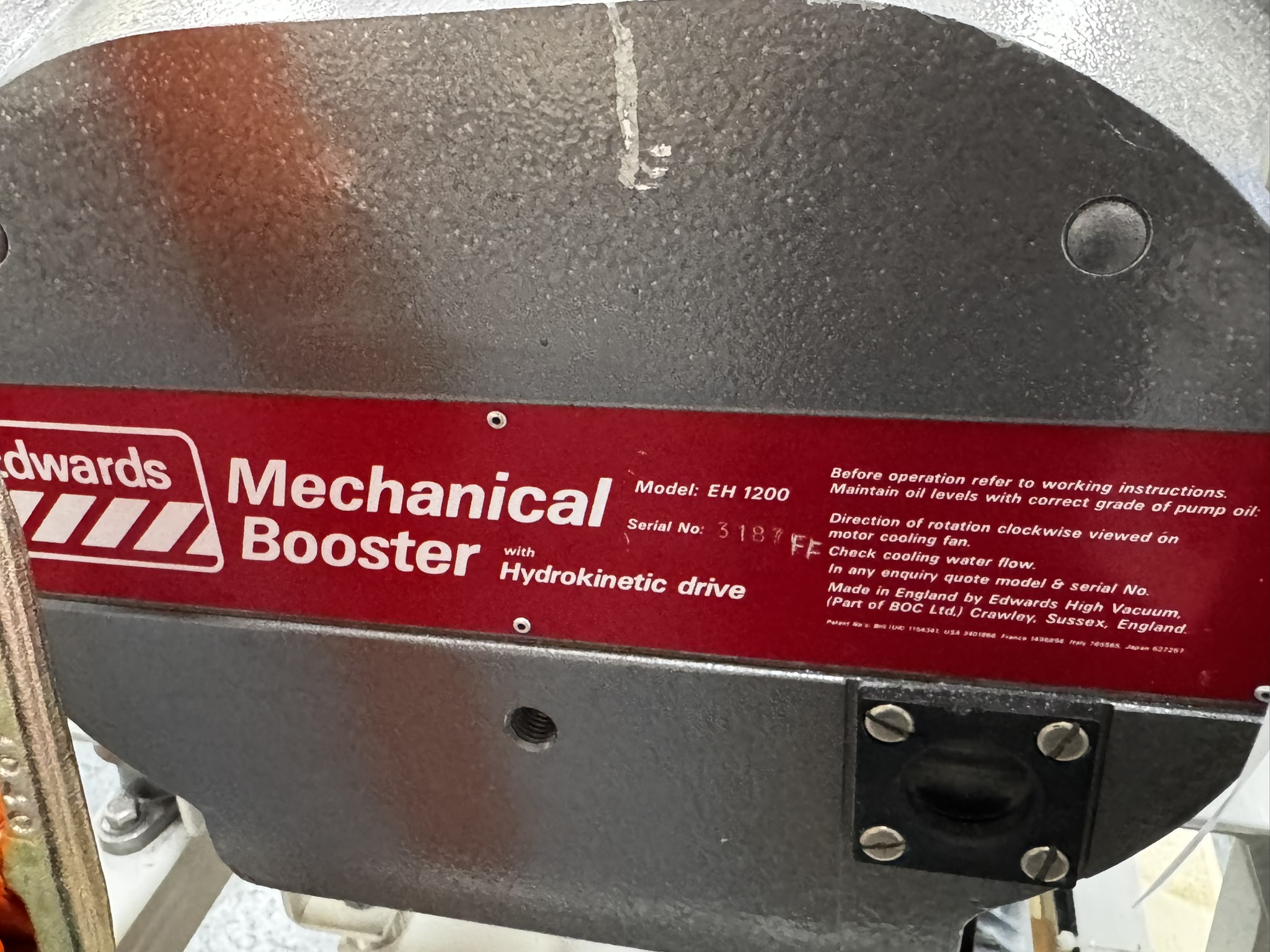 Used Edwards IQDP80 / EH1200 Booster