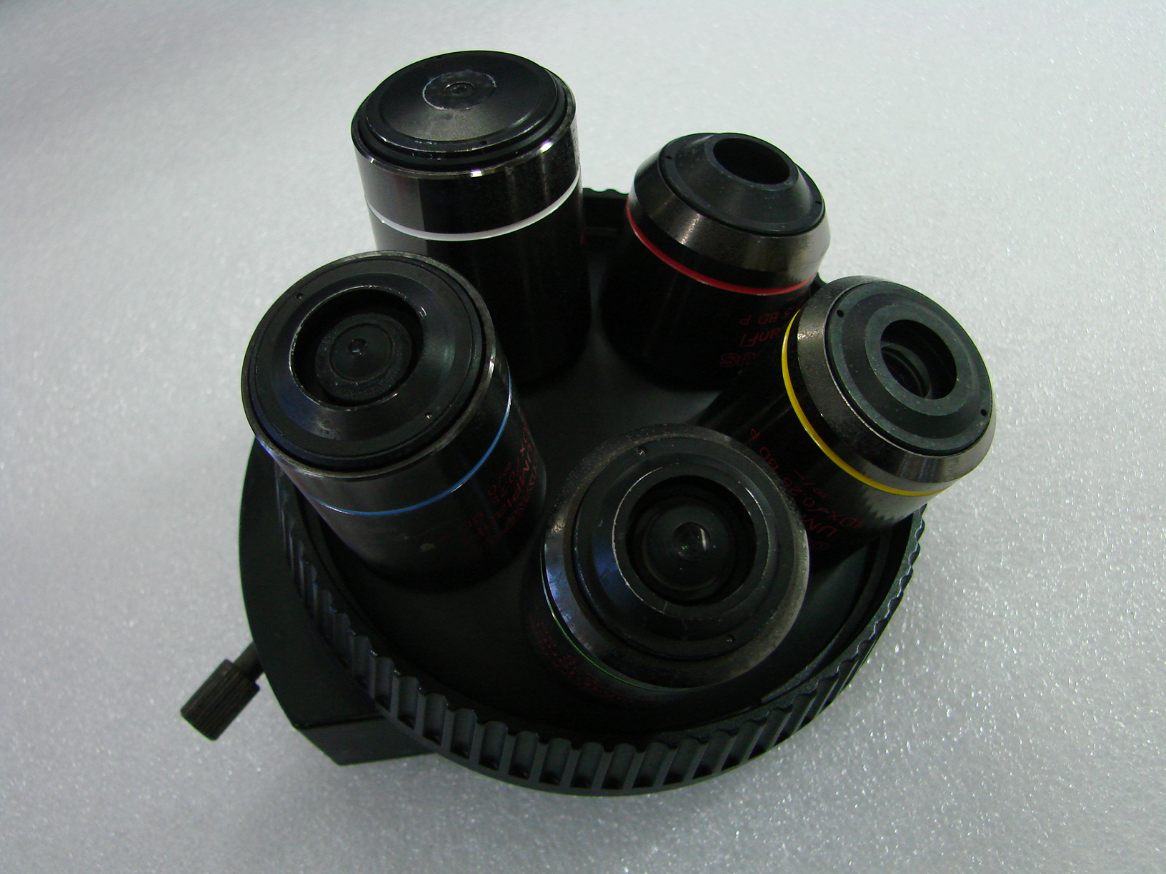 Used Olympus U-D5BDRE : 5 Position Nosepiece with DIC Slider Slot NEO Thread  U-D5BDRE : 5 Position Nosepiece with DIC Slider Slot NEO Thread