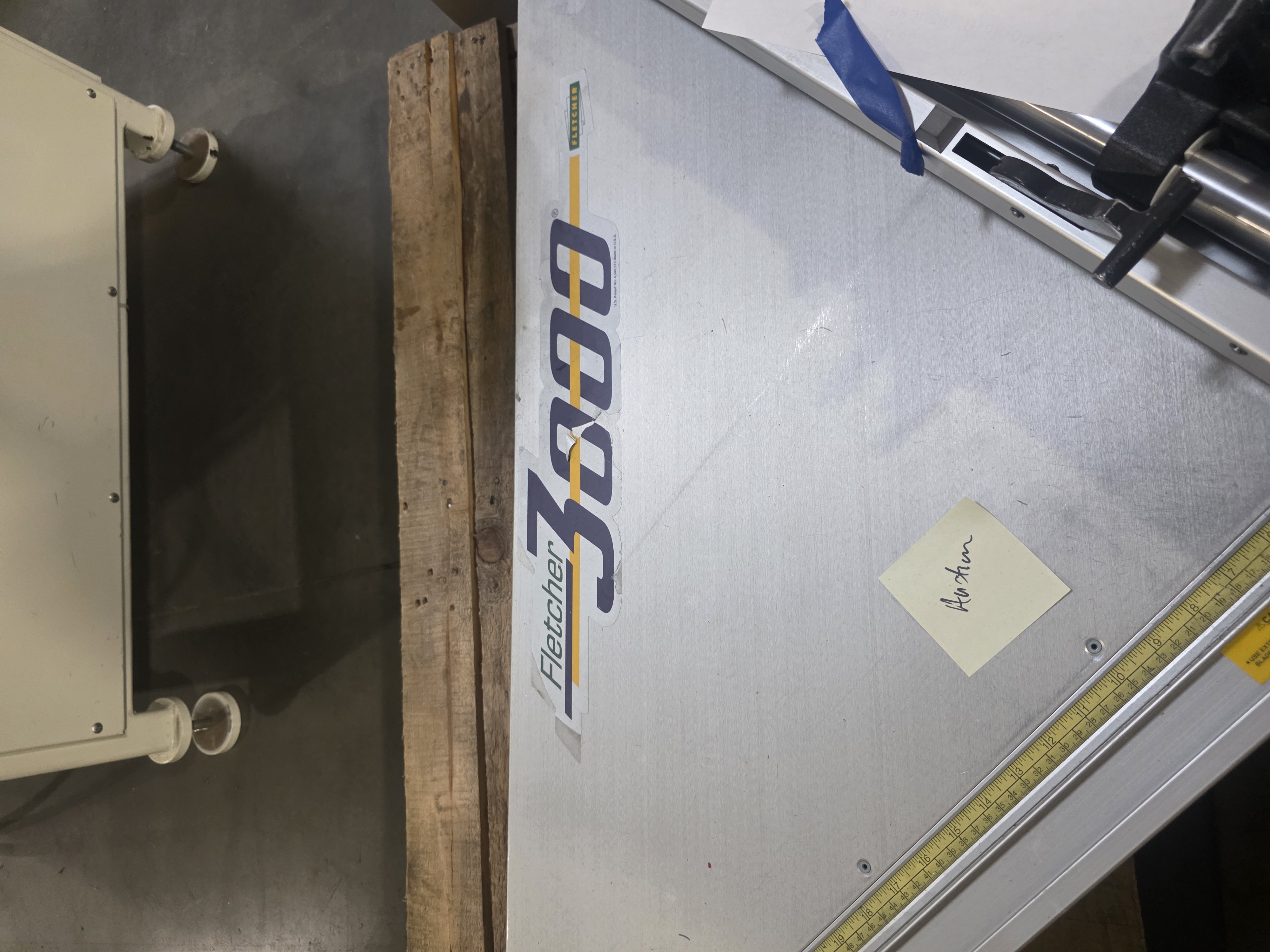 Used Fletcher 3000 Material Cutter Manual Wall Mount