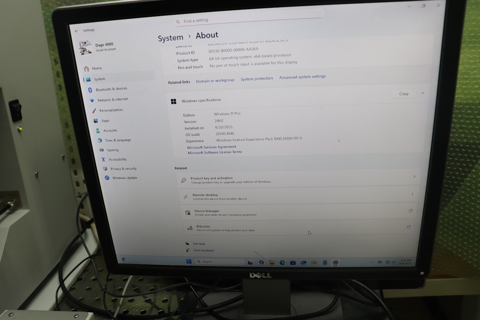 Used Dage 4000 Bond Tester