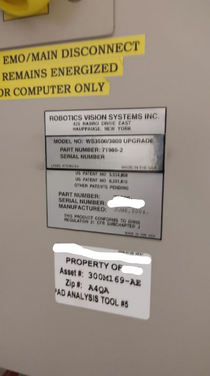 Used 2004 RVSI ws3500/3800 upgrade