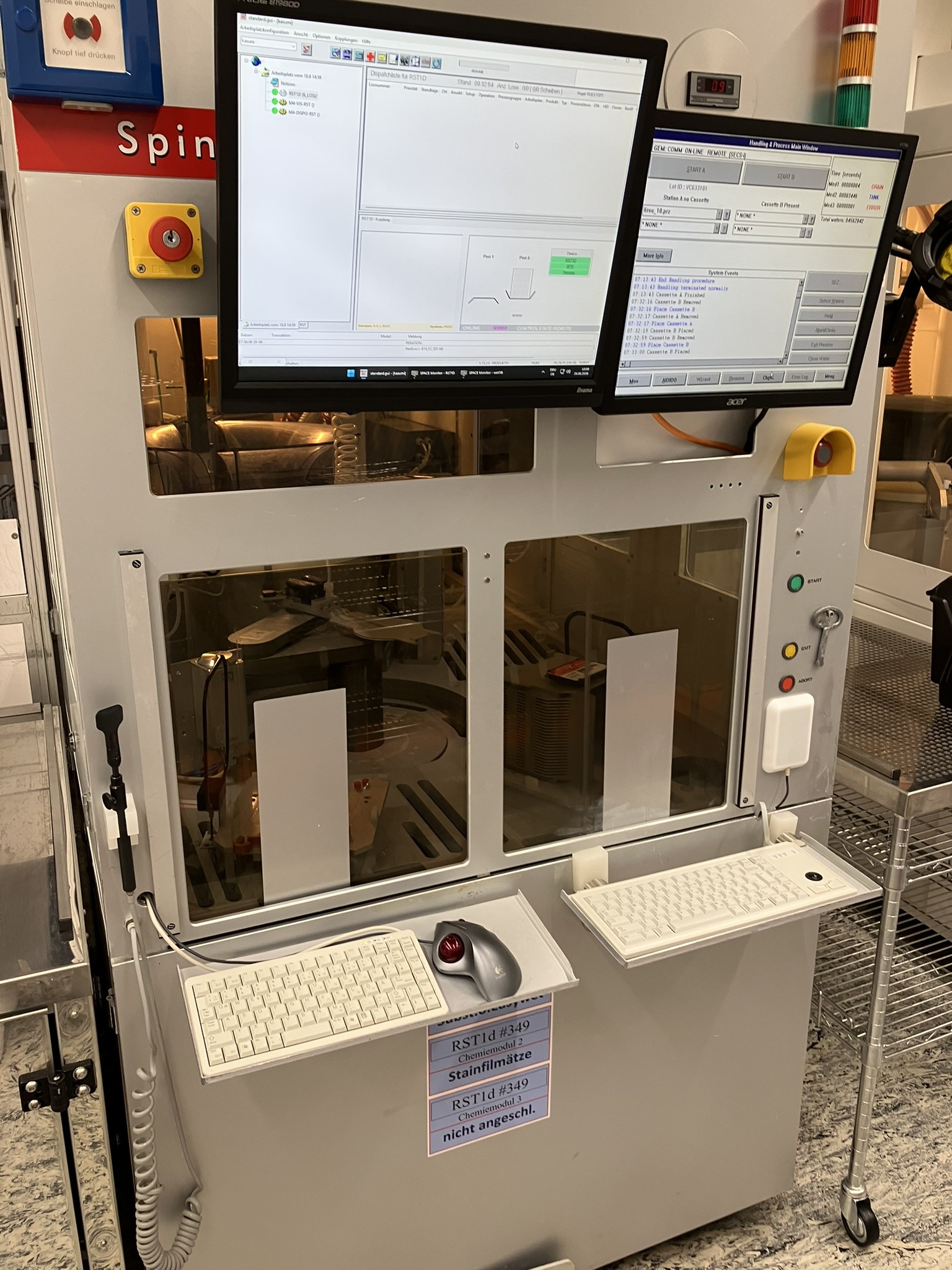 Used Lam Research SEZ SP203 Spin Processor