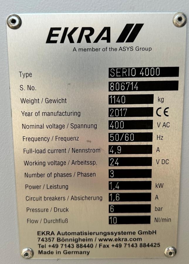 Used 2017 EKRA Serio4000