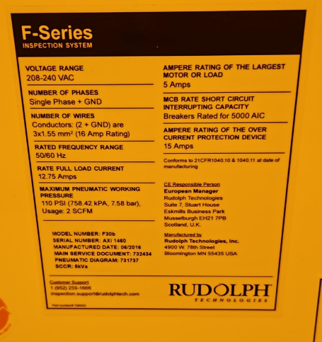 Used 2017 Rudolph F30 AOI