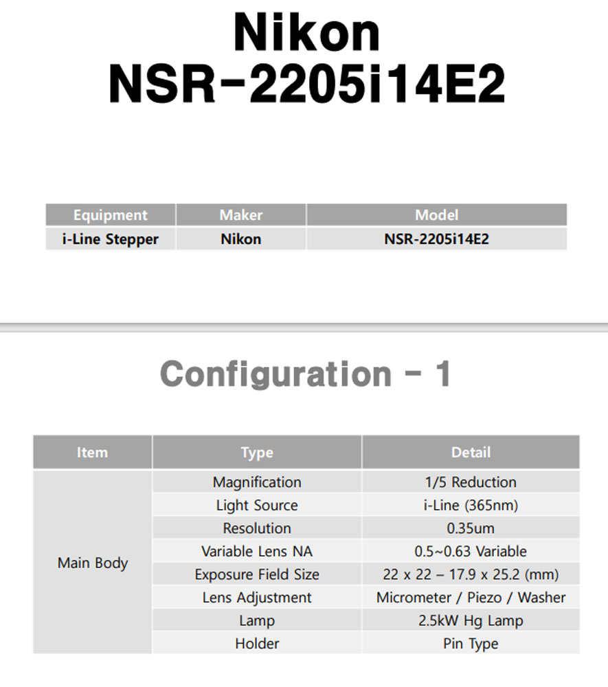 Used Nikon NSR-2205 i14E2 Stepper