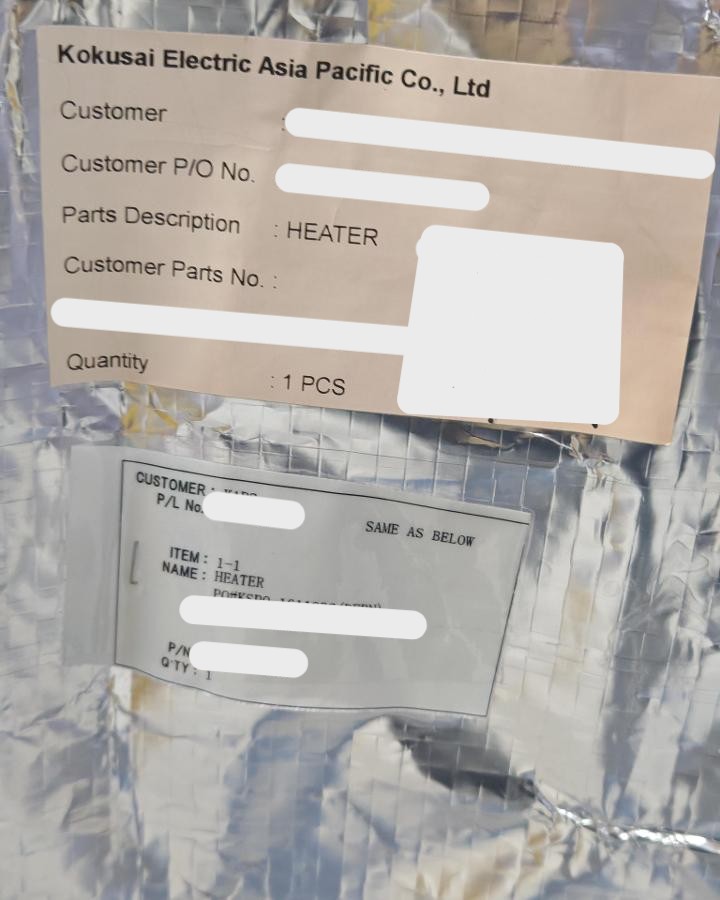 Used Kokusai Electric Corp 3HOT040983 Heater