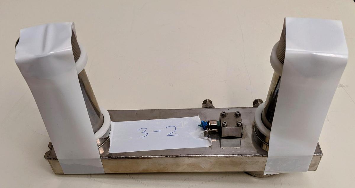 Used TEL Act 8 Part Dev 3-2 Dispense Line/Water Jacket H Nozzle Assembly, Dev 3-2 Exhaust/Drain Manifold - Module Area