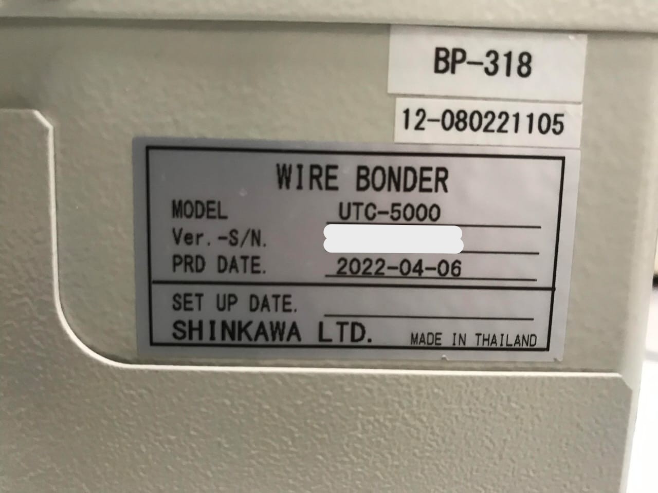 Used Shinkawa UTC 5000 Bonder