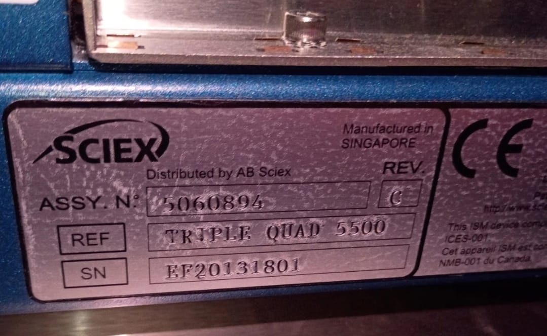 Used 2018 Sciex 5500