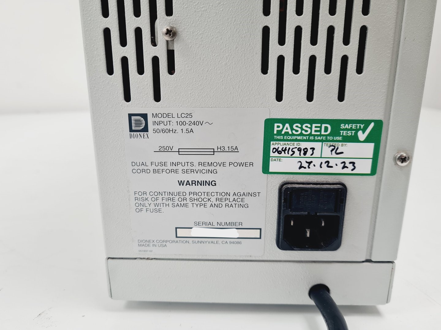 Used Dionex  Ion Chromatography System AS40, LC25, IC20 Lab